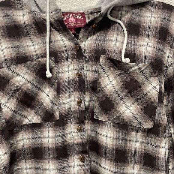 Hippie Rose flannel button down size small - Picture 2 of 3